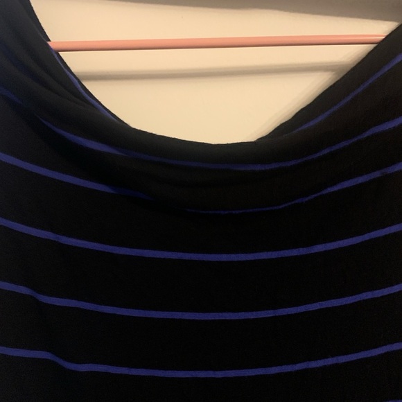 Black & Purple Small Striped Long Sleeve Top, Preloved - Picture 3 of 5